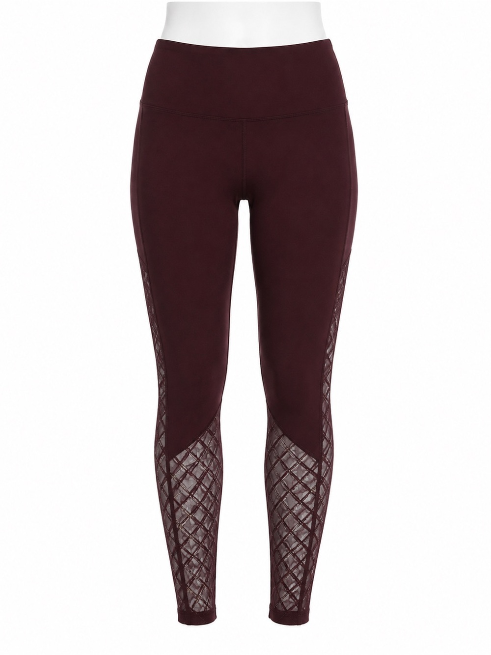 Size‎ L Victoria’s Secret Sport Women’s Knockout Mesh Leggings Burgundy